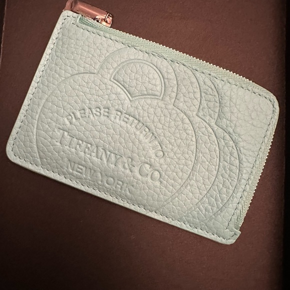 Tiffany & Co. Tiffany Blue Leather Zippered Wallet (slim) - Picture 2 of 5